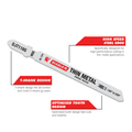 Diablo 92mm High Speed Steel Jig Saw Blade for Thin Metal Under 1.5mm, 36 TPI, 5 Pack