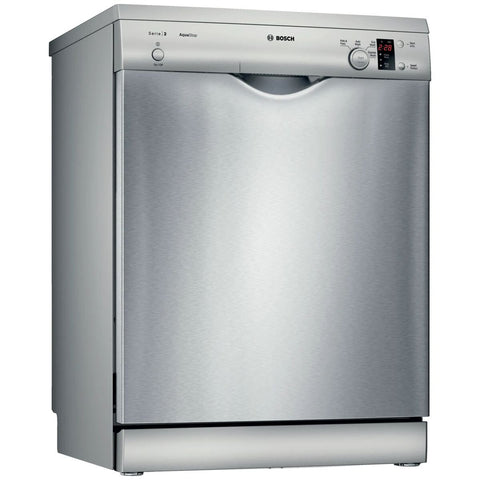 Bosch Series 2 60cm Freestanding Dishwasher - 13 Place Settings, Silver, Anti-Fingerprint - SMS24AI01A