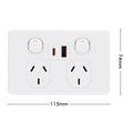 Deta x6 Double Power Point with USB A+C PD20W Fast Charging - 250V 10A - White - SuperSaverAU - view 4