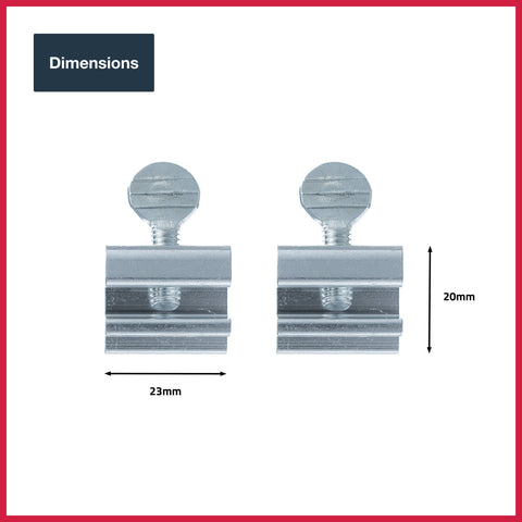 Ikonic Sliding Window Lock, Aluminium Silver, 2 Pack
