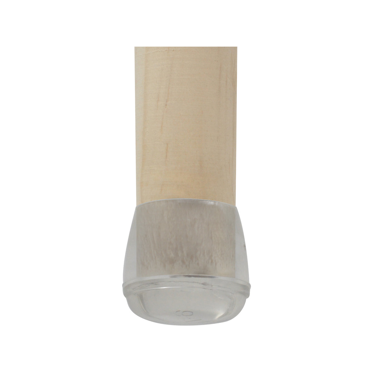 Surface Gard 16mm Clear Round Plastic Chair Leg Tips - 4 Pack
