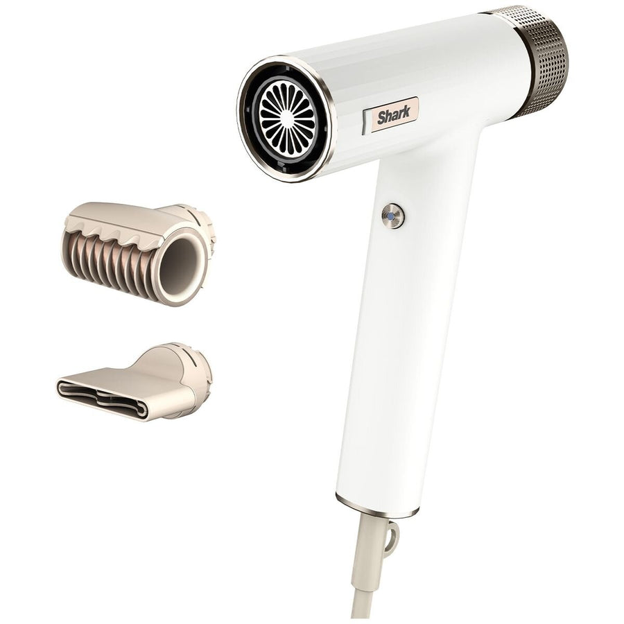 Shark SpeedStyle RapidGloss Finisher and High-Velocity Hair Dryer - White - IQ Styling - HD321ANZ