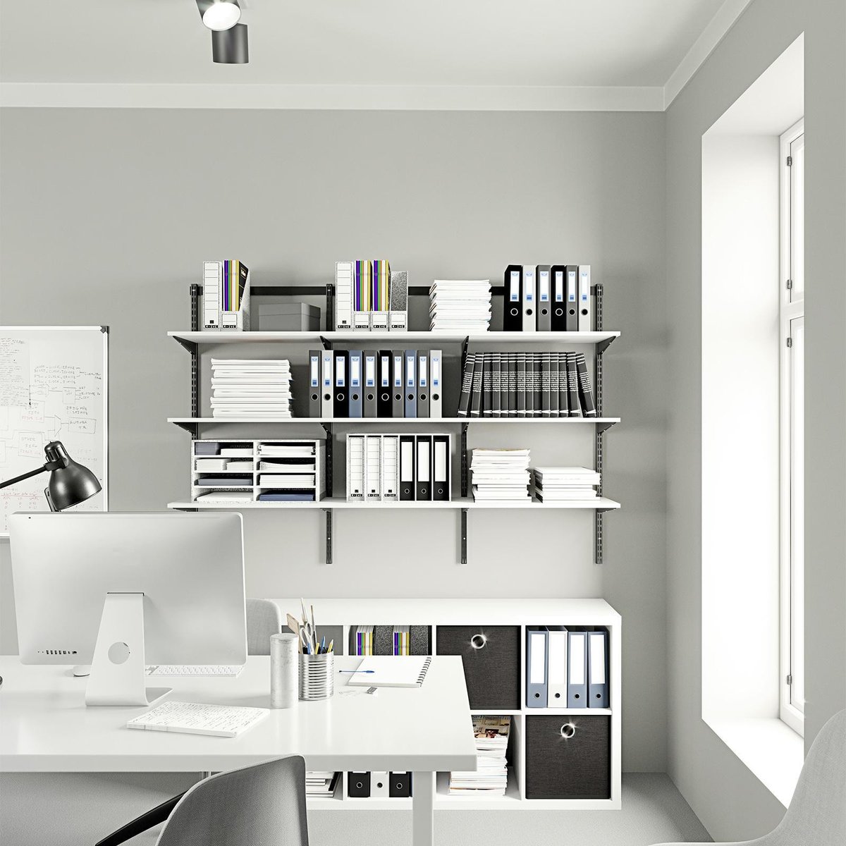 Flexi Storage Home Solutions White Matte Shelf 900mm Particle Board Durable - SuperSaverAU - view 2