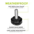 Slipstick 28mm Clear Outdoor Screw-in Berber Furniture Floor Protector M8 Thread