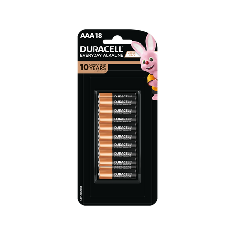 Duracell Everyday Alkaline AAA Batteries - 18 Pack - Long-lasting Power - Copper & Black - SuperSaverAU - view 1