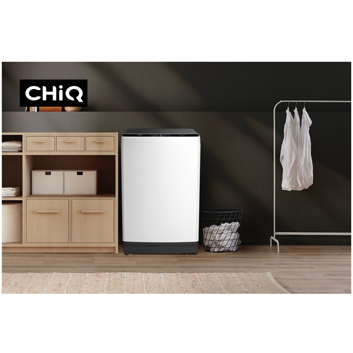 CHiQ 8kg Top Load Washing Machine - Soft Close Lid, Drum Clean Cycle, 9 Programs - WTL80FDW
