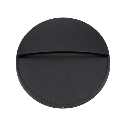 Arlec 4W Black CCT LED Round Exterior Step Light - 110mm x 25mm - Weather-Resistant - SuperSaverAU - view 1