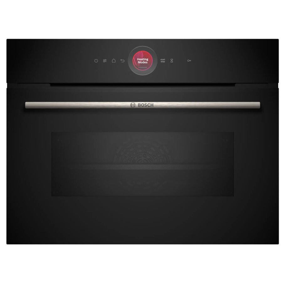 Bosch Series 8 built-in compact oven with microwave - 45L, air frying, Home Connect, black - CMG7241B1A