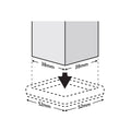 Surface Gard Square Carpet Castor Cup 38x38mm 4 Pack - Floor Protection - SuperSaverAU - view 3