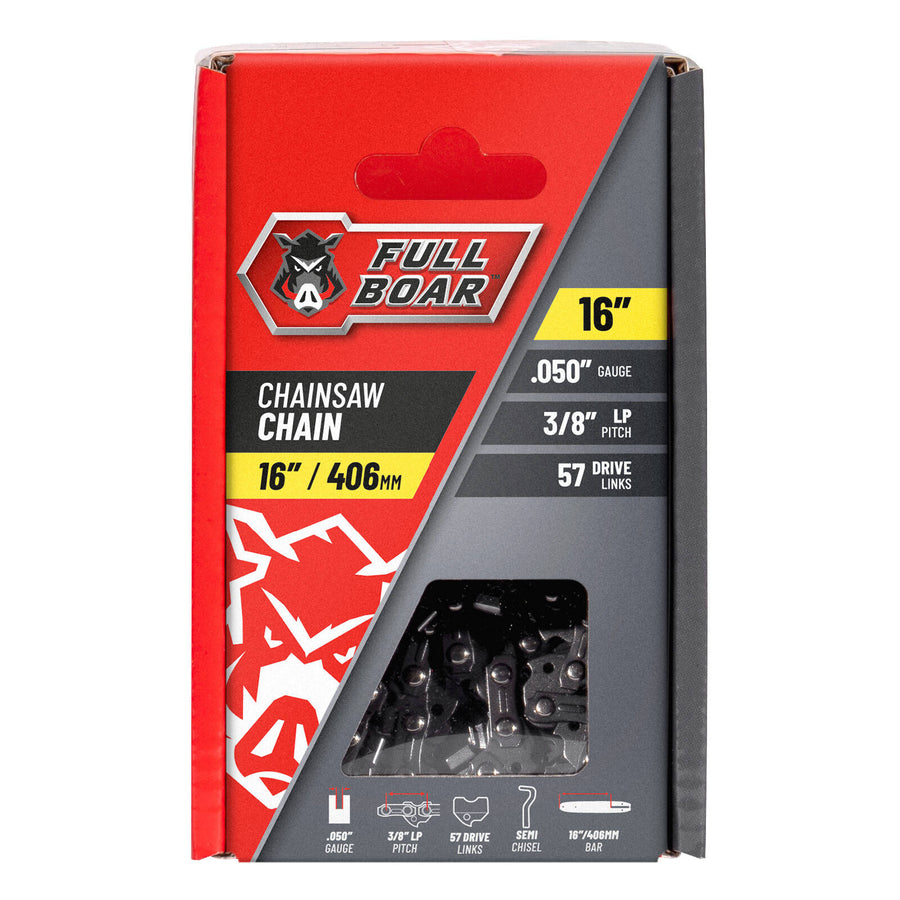 Full Boar 406mm (16") Chainsaw Chain 57 Drive Links 9.53mm Pitch
