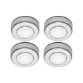 Click Led Puck Lights 4 Pack - Indoor Battery-Operated Lighting - Silver - 168mm x 25mm x 68mm - SuperSaverAU - view 2
