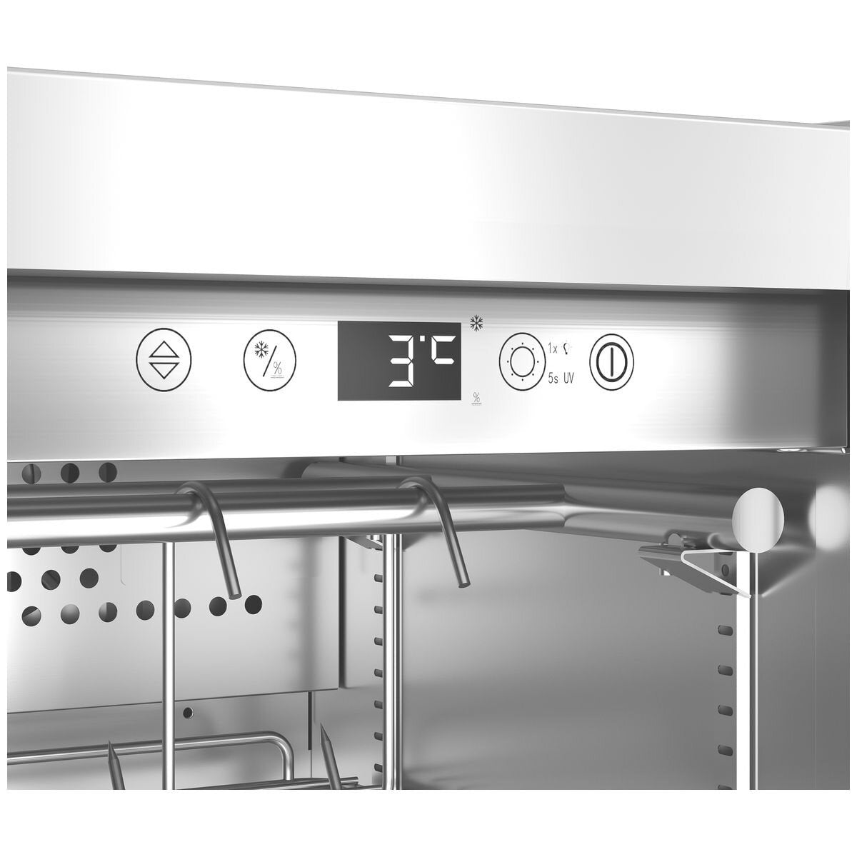 Caso Design 63L dry aged meat cabinet - stainless steel, humidity control, UV protective glass - DA-689