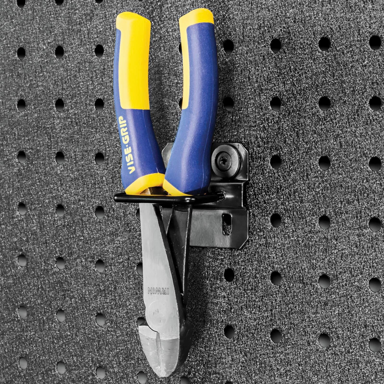 Pinnacle Black Gloss Heavy Duty Pegboard Tool Holders 6 Pack Steel
