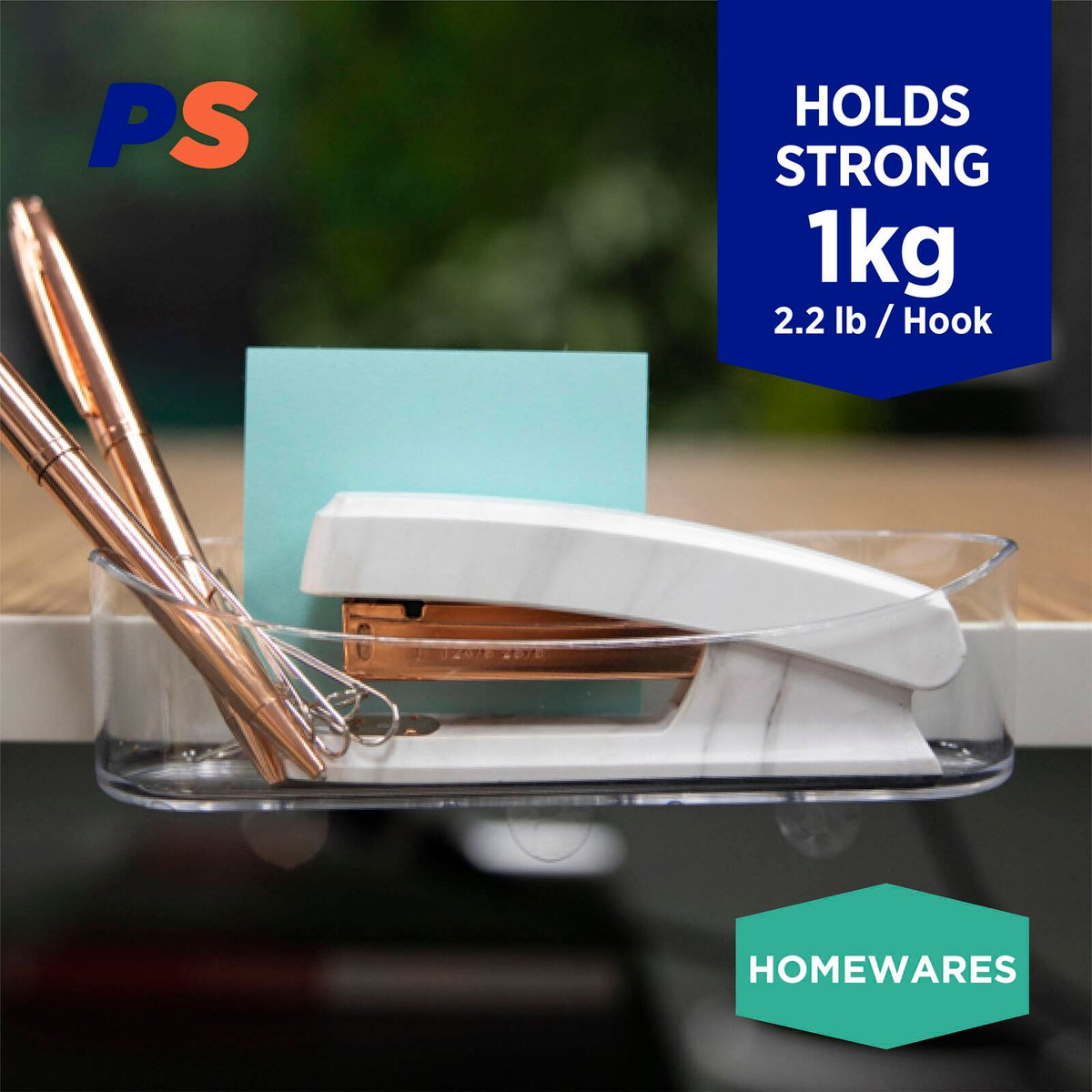 Permastik Clear Utility Caddy - 1kg Capacity - 45mm x 45mm x 163mm - SuperSaverAU - view 2