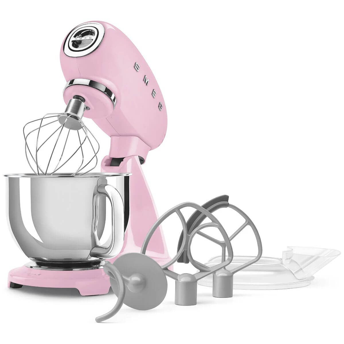 Smeg 50's Style Stand Mixer 4.8L - 1000W, Pink, Planetary Mixing, 10 Variable Speeds - SMF05PKAU