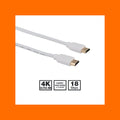 Antsig 2m HDMI Cable - White - Ultra HD 4K - Gold-Plated Connectors - SuperSaverAU - view 2