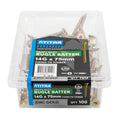 Titan 14g Zinc Gold Timber Bugle Batten Screw - 75mm - 100 Pack - Corrosion Resistant - SuperSaverAU - view 1
