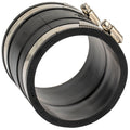 Deks 90mm PVC Stormwater Coupling - EPDM & Stainless Steel, Black