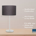 Verve Design Mardin Lamp Base White 36cm Metal Classic Lighting - SuperSaverAU - view 2