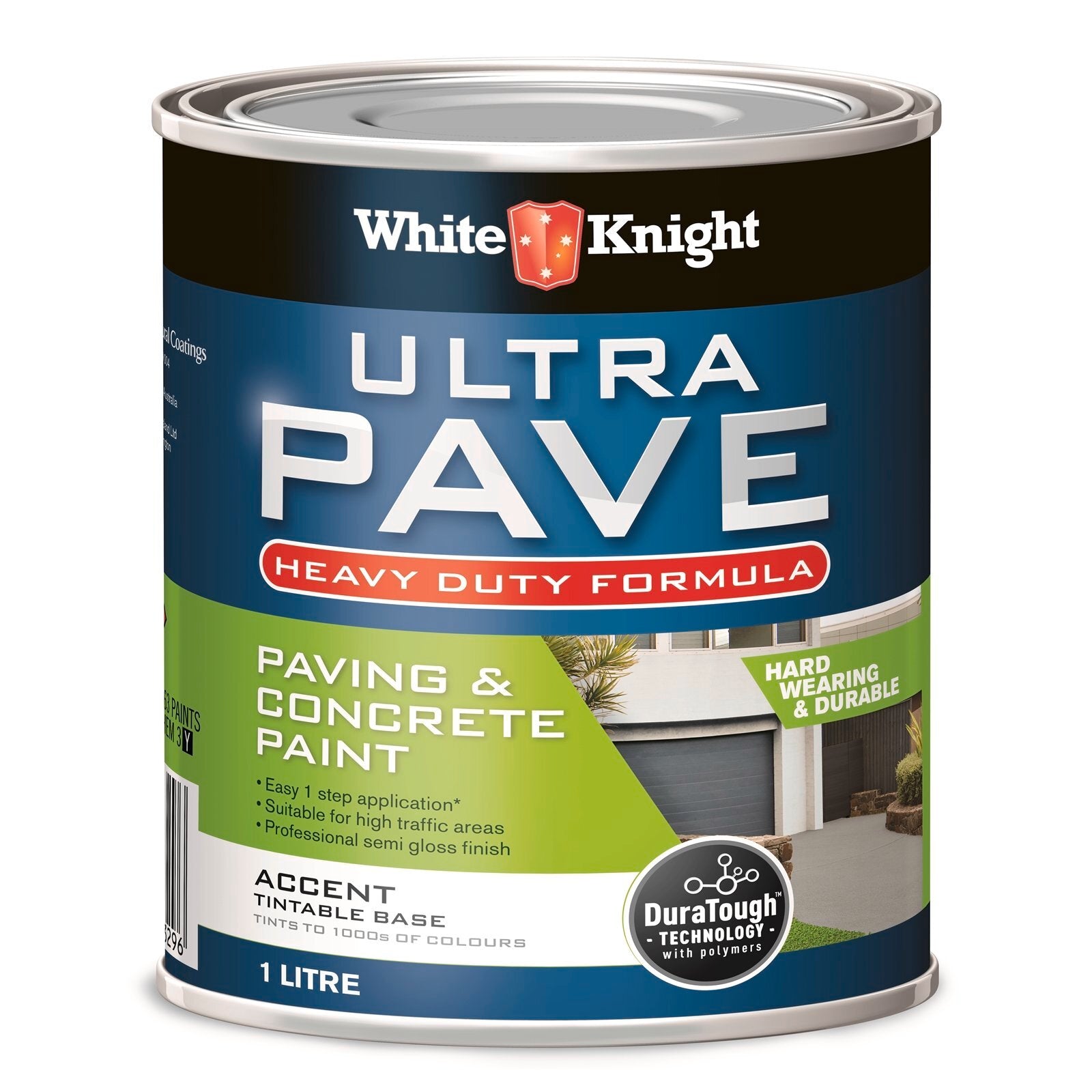 White Knight Ultra Pave Heavy Duty Garage Floor Paint 1L Accent
