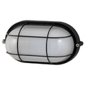 Arlec Black Oval Caged Bunker Light - 1 x 60W E27 - Weather Resistant - 210mm - SuperSaverAU - view 1