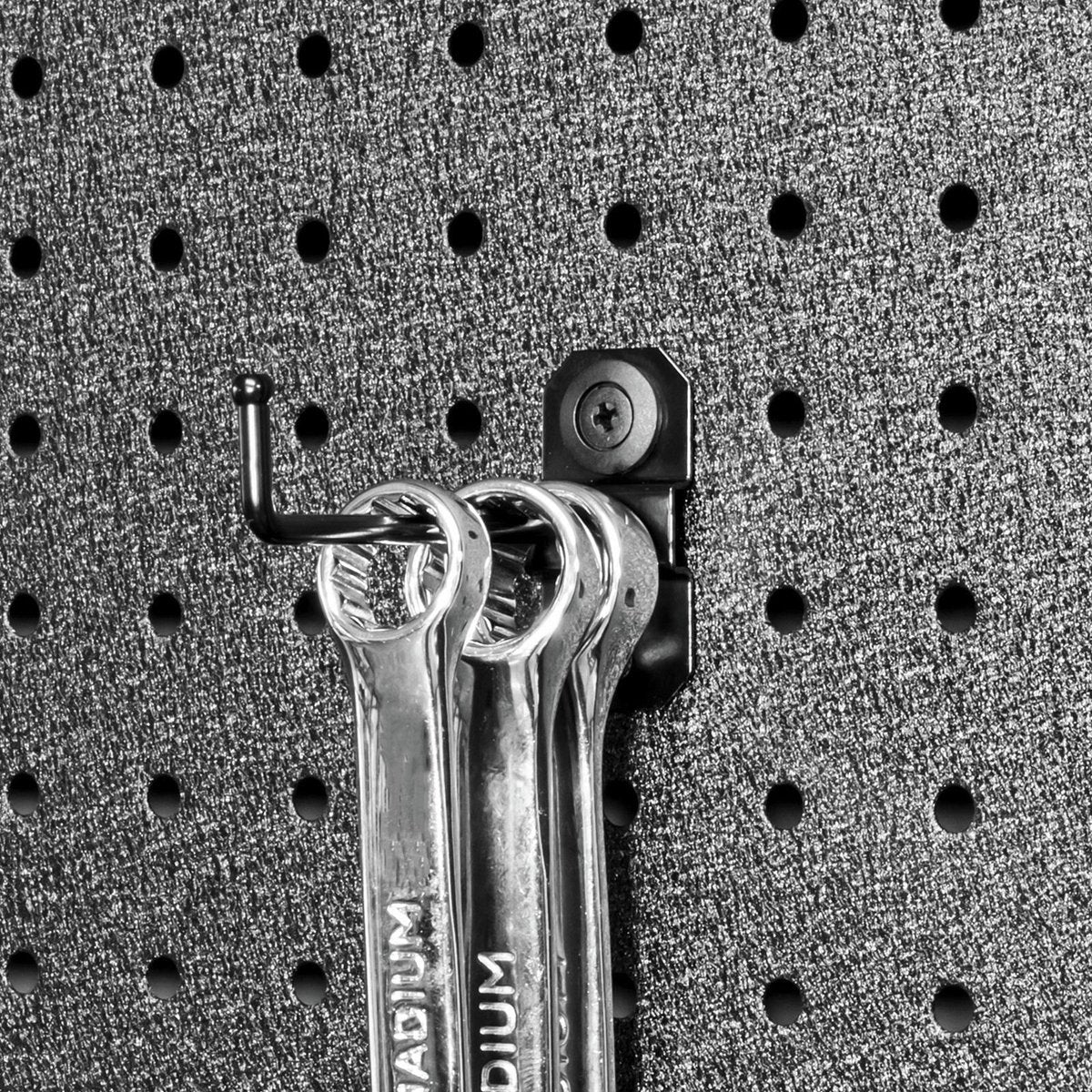 Pinnacle Heavy Duty Single Prong Pegboard Hook 10 Pack - 25mm x 50mm x 80mm - Black - SuperSaverAU - view 2