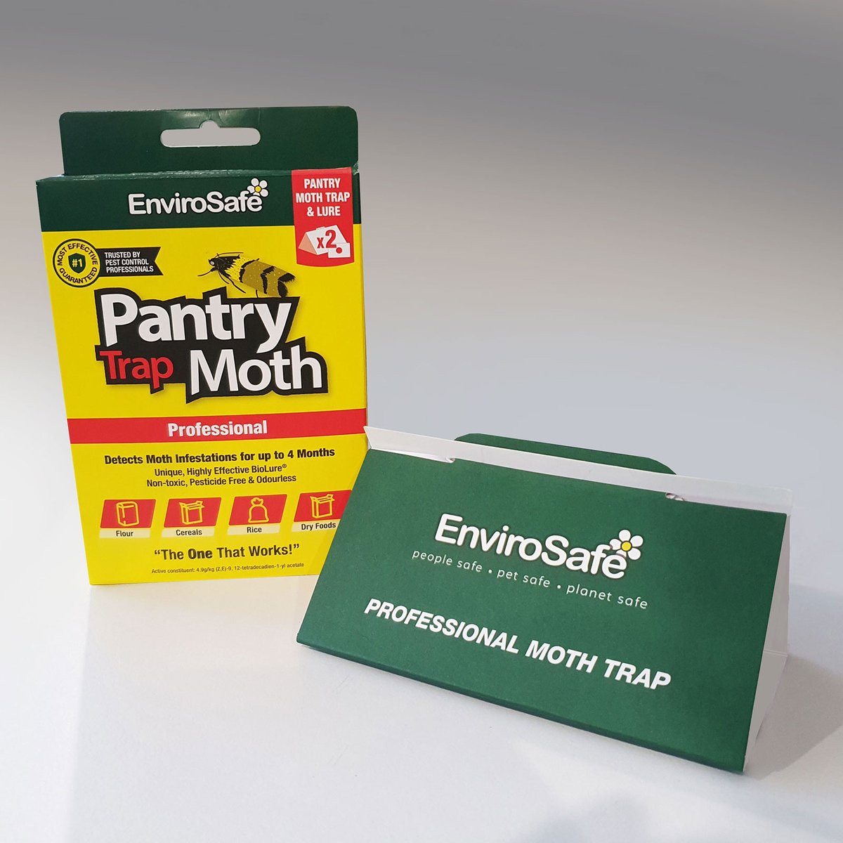 Envirosafe Professional Pantry Moth Trap 2 Pack - 105mm x 160mm - Yellow - Pesticide-Free - SuperSaverAU - view 3