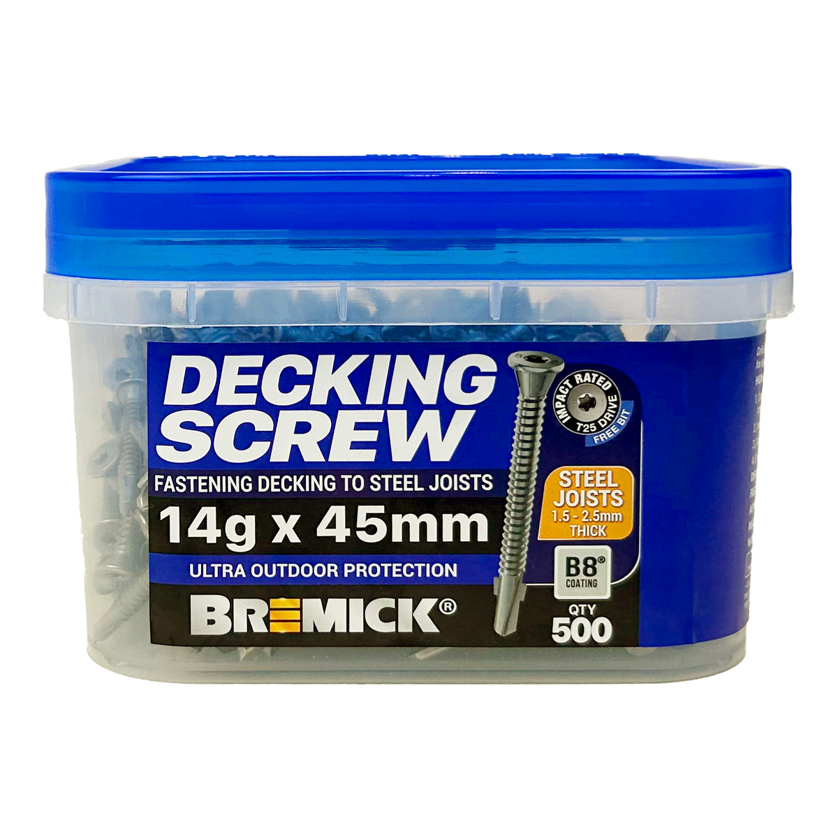 Bremick Decking Screw 14g x 45mm Wing Truss T25 B8 - 500 Pack - Durable Outdoor Fastening - SuperSaverAU - view 2