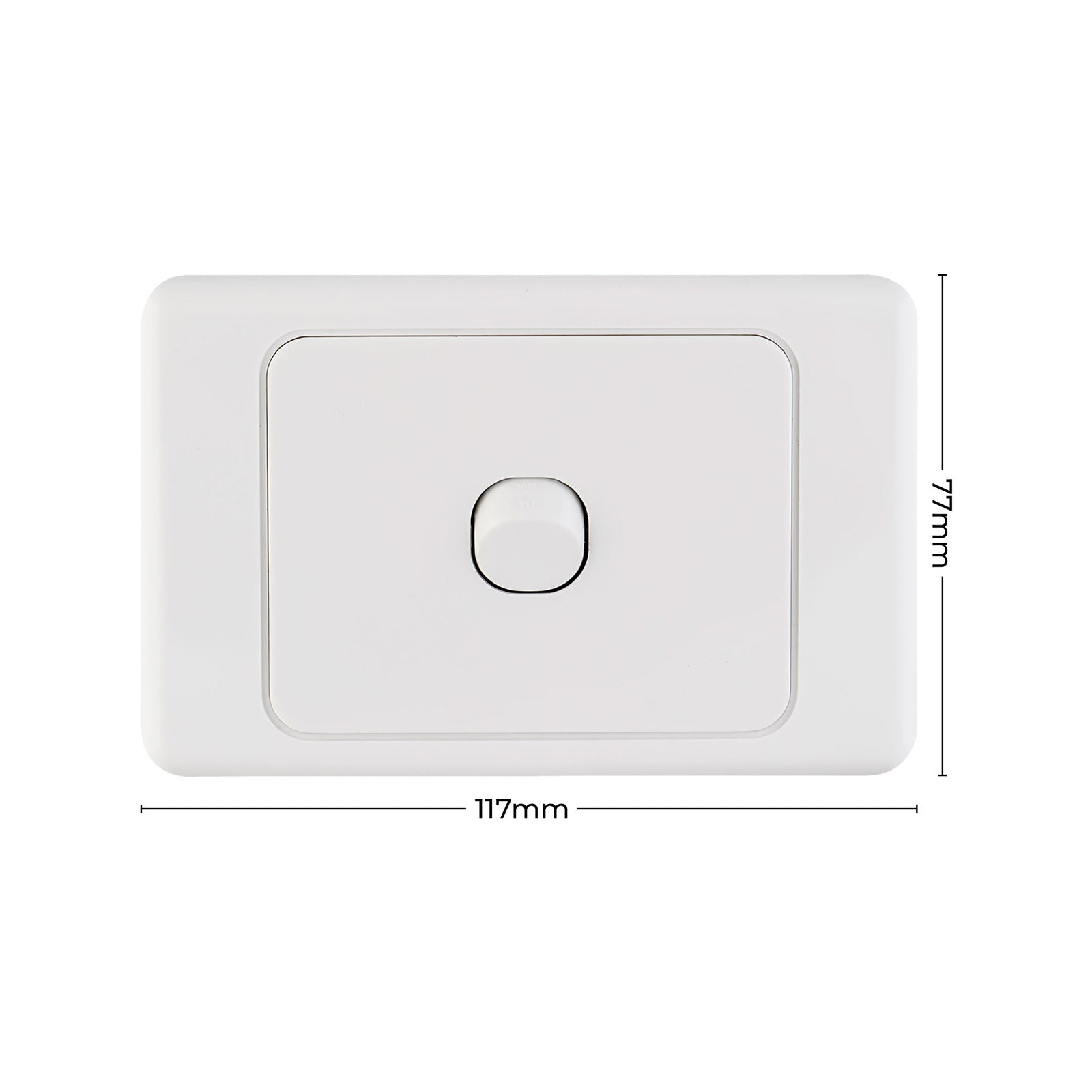DETA White Single Switch 10 Pack - Polycarbonate Horizontal 240V Trade Pack