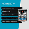 White Knight Rust Guard 1L Neutral Satin Quick Dry Advanced Enamel Paint