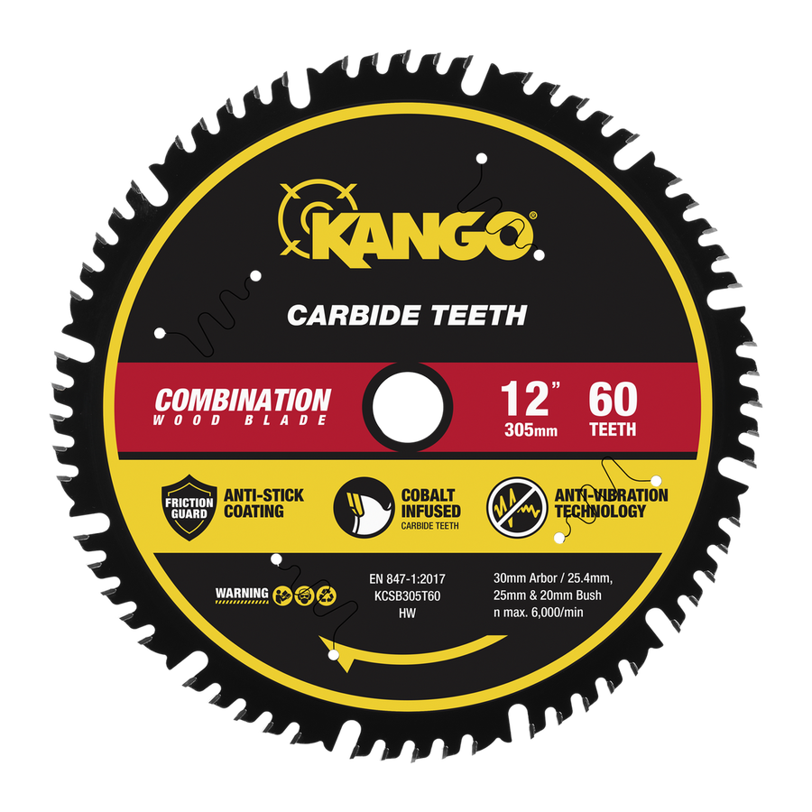 Kango 305mm 60T Wood Mitre Saw Blade - Cobalt Carbide - Precision Cuts - SuperSaverAU - view 1