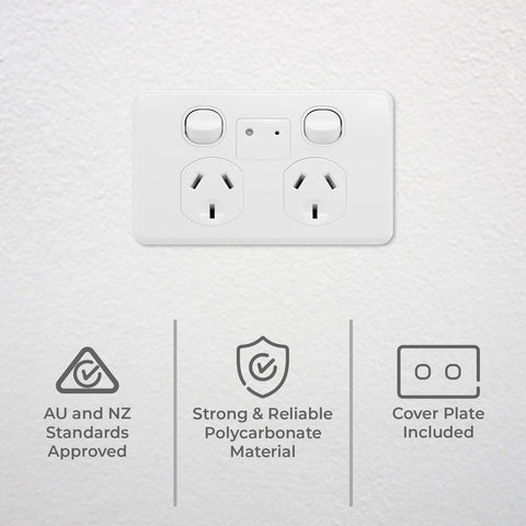 Deta x6 Series Double Power Point with Wi-Fi Range Extender - 2 Outlets - 250V - Indoor Use - SuperSaverAU - view 2