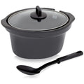 Westinghouse Slow Cooker with 2 x 2.5L Ceramic Pots - Black Stainless Steel, High/Low/Auto - WHSC06KS