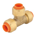 SmarteX-COPPER 15mm Tee, Lead Free Brass Push-Fit