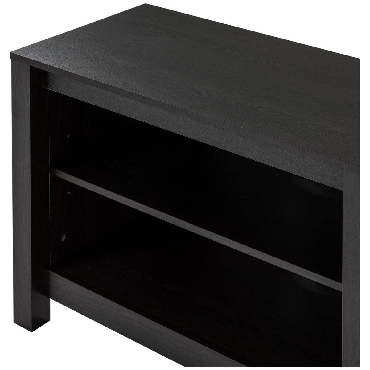 Zinus Camden 147cm TV Cabinet - Dark Brown - Open Shelving - Cord Ports - AU-UTOTV3-16E