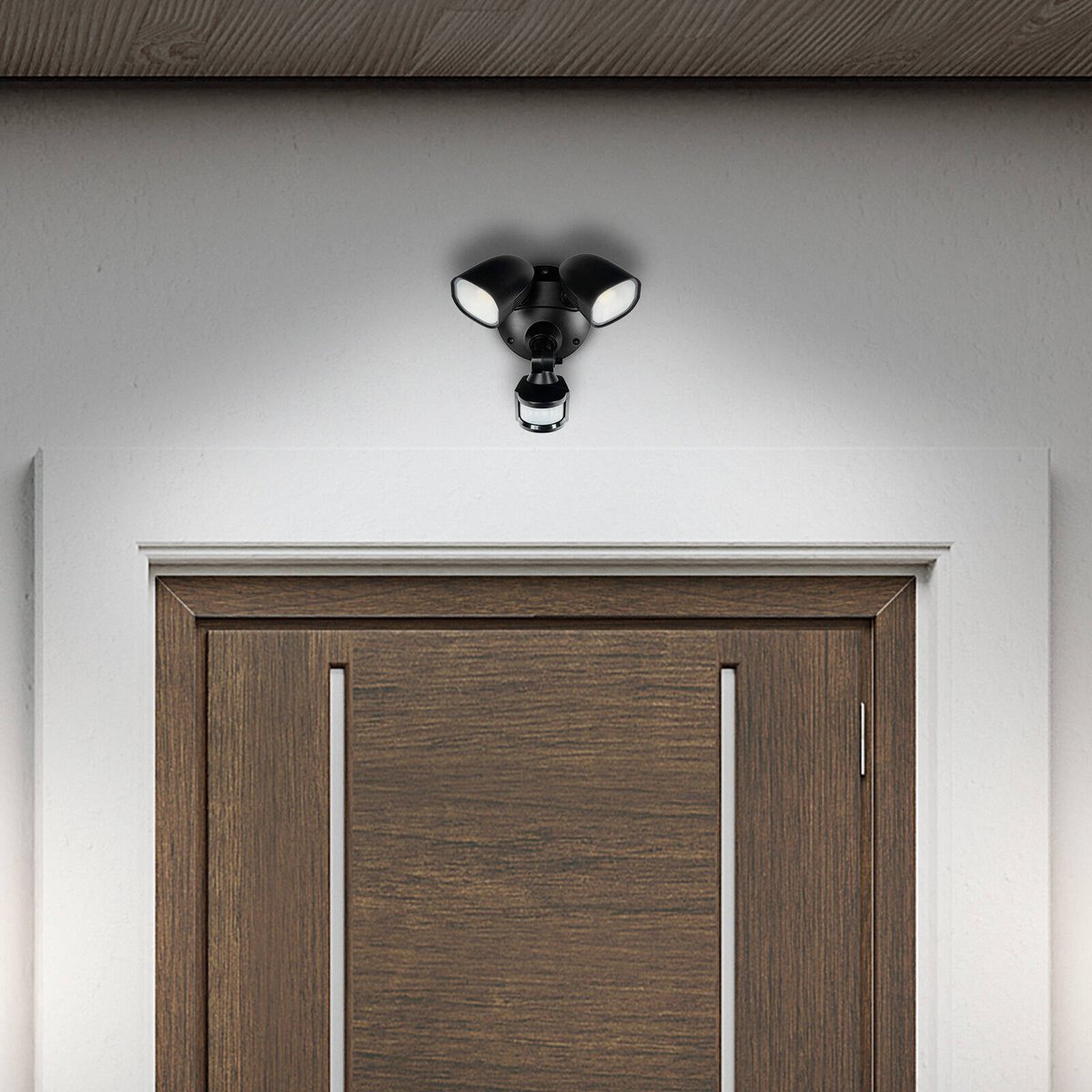 Brilliant 22W Frontier Smart LED Twin Flood Light 255mm x 190mm - Black - SuperSaverAU - view 4