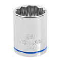 Trojan 24mm Socket 1/2" Drive - Polished Chrome Vanadium - 12 Point Design - Lifetime Warranty - SuperSaverAU - view 1