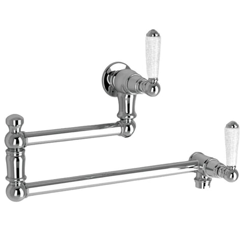 Astra Walker Signature Pot Filler with Crackle Porcelain Lever Handles - Chrome Finish - A50-26-CK-00