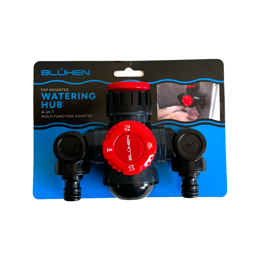 Bluhen 4 in 1 Mounted Tap Watering Hub Adaptor - 140mm x 110mm x 75mm - Multifunctional - SuperSaverAU - view 1