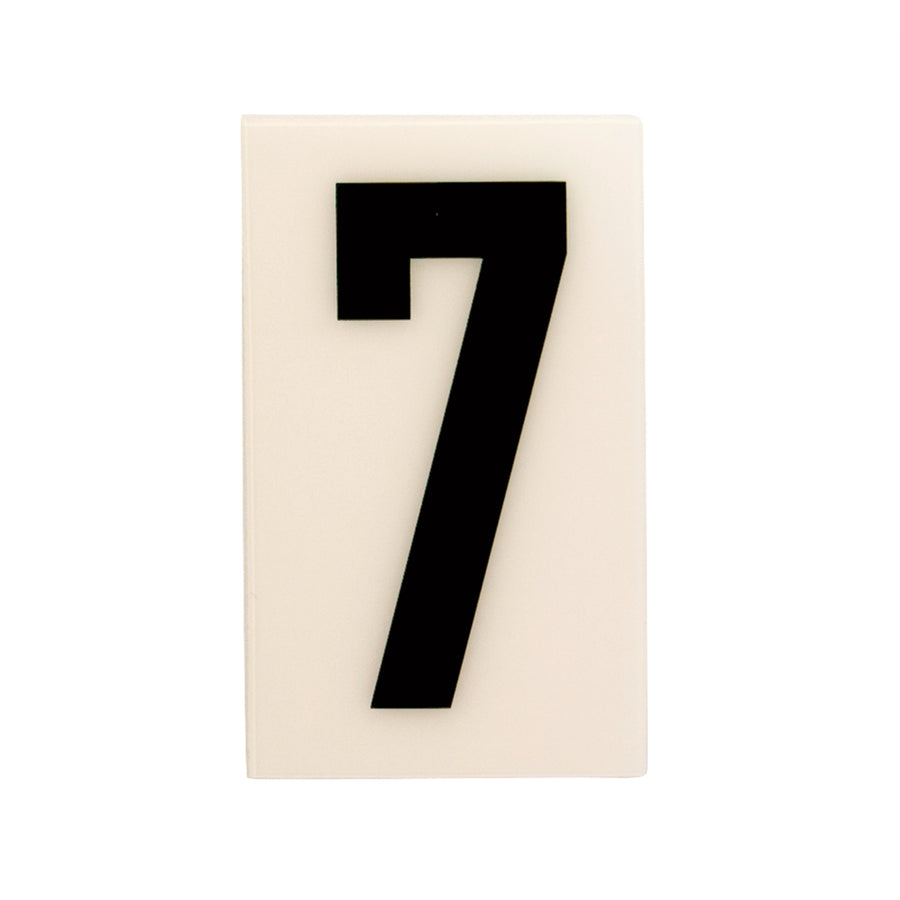 Sandleford 60mm White Self Adhesive House Number 7 - Weather Resistant Gloss