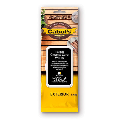 Cabot S Exterior Clean and Care Wipes 15 Pack - 45mm x 200mm - Timber - SuperSaverAU - view 1