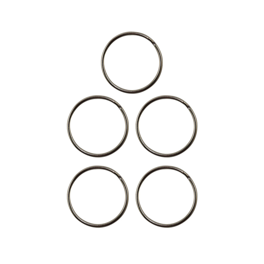 Key Essentials 38mm Nickel Plated Steel Split Rings - 5 Pack