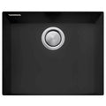 Oliveri undermount sink - 39L large single bowl, black granite and quartz, overflow - ST-MB1550U-OF