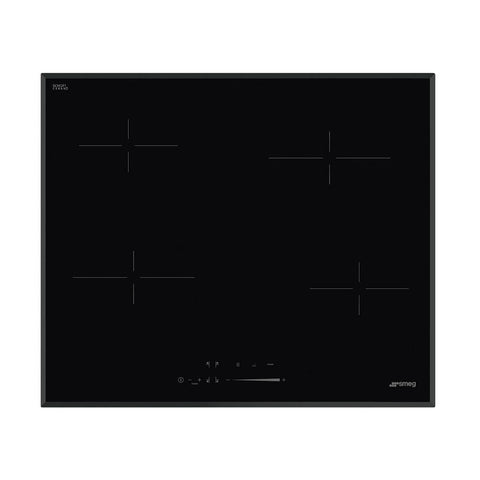 Smeg 60cm Universale Aesthetic Ceramic Cooktop - Black, Touch Slider Controls, Boost, Low Profile - SE464TB