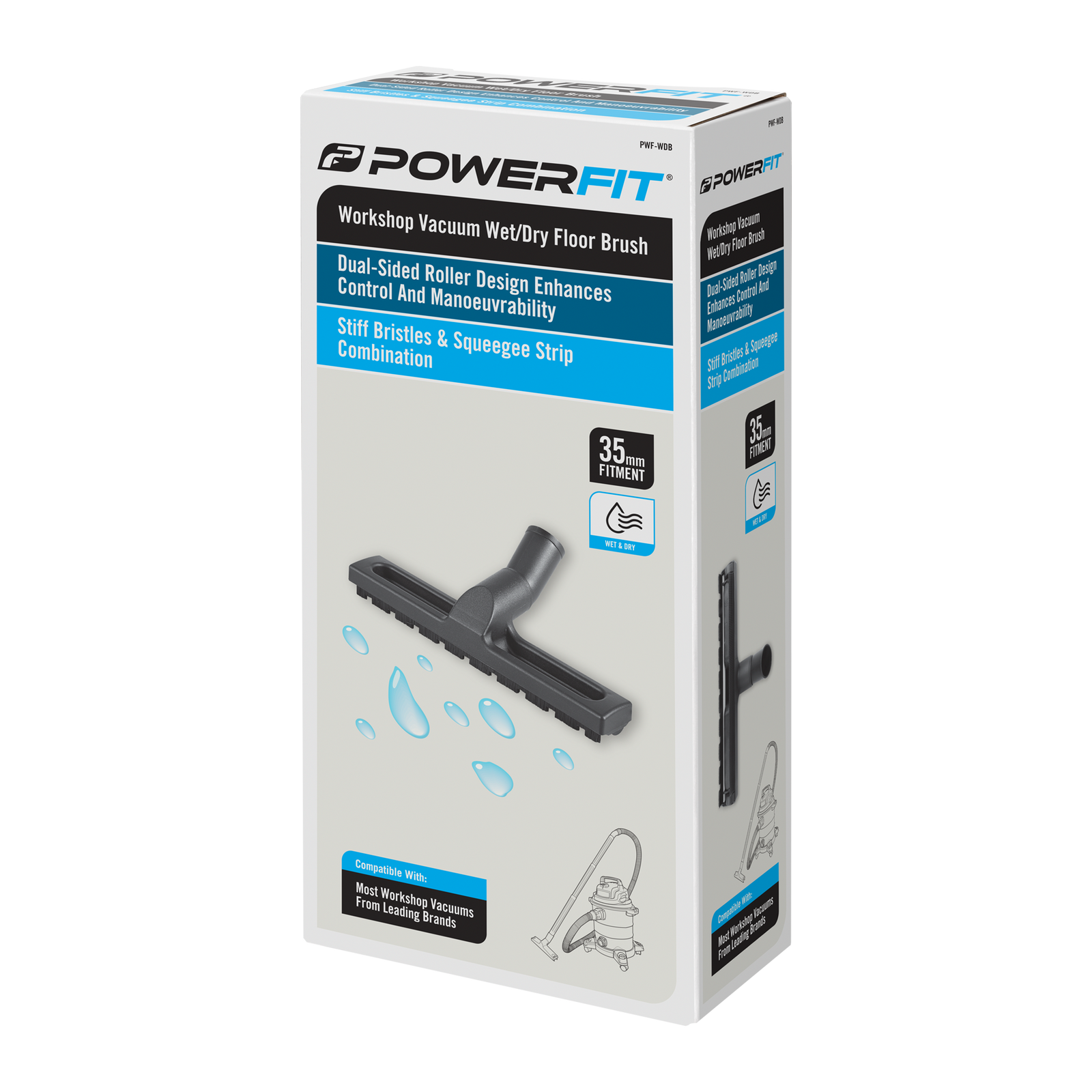 PowerFit 35mm Wet/Dry Floor Brush Stiff Bristle