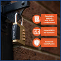 Wordcode 38mm Brass 4 Dial Resettable Padlock - Durable - Secure Locking - SuperSaverAU - view 3