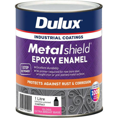Dulux Metalshield Epoxy Enamel Gloss Paint 1L Extra Bright Durable - SuperSaverAU - view 1