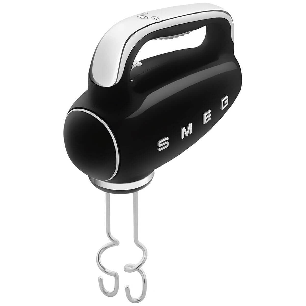 Smeg 50s Retro Style Hand Mixer - 250W, 9 Speeds Plus Turbo, Backlit LED Display, Black - HMF01BLAU
