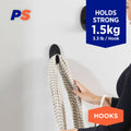 Permastik Large Black Vogue Hooks 3 Pack - 60mm x 100mm - Holds 1.5kg - SuperSaverAU - view 2