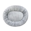 Art Bob Plush Donut Bed - 680 x 800mm - Grey - Two-Tone Faux Fur - Medium Pets - SuperSaverAU - view 4